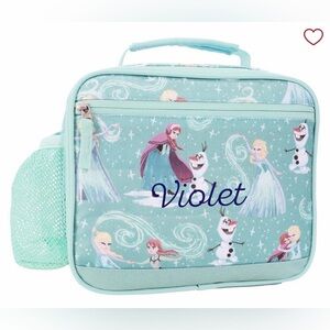 • Pottery Barn Kids • Girls Mackenzie Aqua Disney Frozen Lunch Boxes Blue Elsa